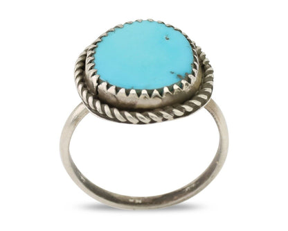 Navajo Handmade Ring 925 Silver Turquoise Native American Artist C.80's