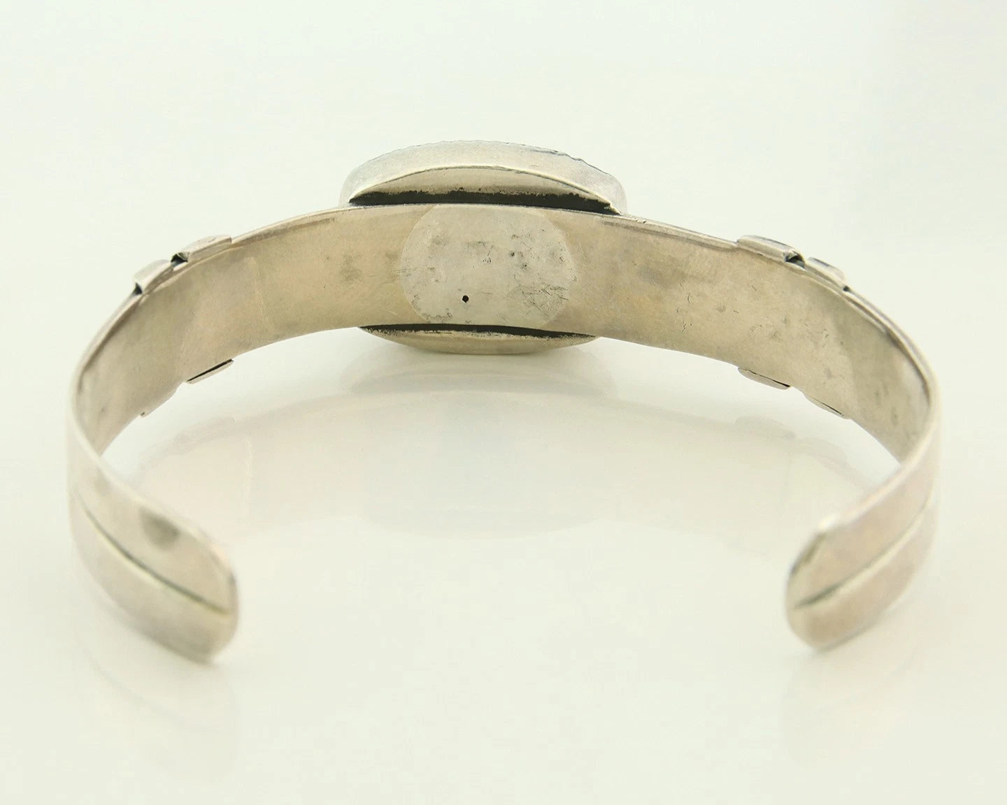 Navajo Cuff Bracelet 925 Sterling Silver Onyx Vintage Handmade