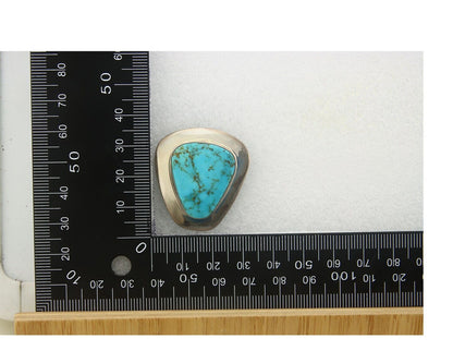 Navajo Earrings 925 Silver Handmade Natural Turquoise Native Artist C.80's