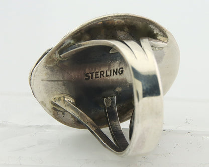 Navajo Ring Sterling Silver Authentic Turquoise Handmade Size 7.0