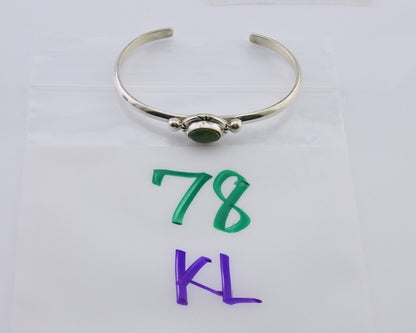 Navajo Bracelet 925 Silver Natural Turquoise Native American Artist C.80's