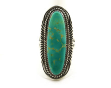 Navajo Ring 925 Silver Natural Mined Turquoise Artist Signed USA C.80s