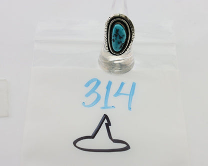 Navajo Ring 925 Silver Turquoise Native American Artist C.80's