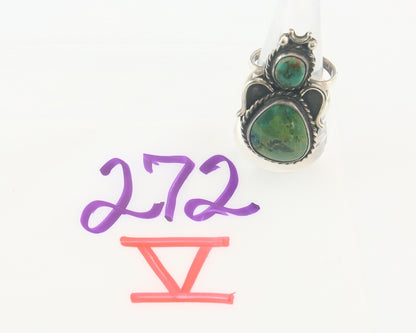 Vintage Navajo Ring 925 Sterling Authentic Turquoise Artist Signed Size 10.75