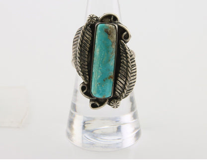Navajo Handmade Ring 925 Silver Natural Turquoise Native Artist C.80's