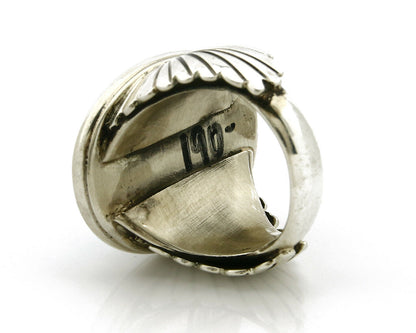 Navajo Ring .925 Silver Turquoise Handmade Signed Doug Zachary C.1980's