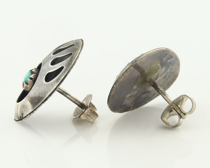 Navajo Earrings Sterling Silver Turquoise Dangle Vintage Authentic
