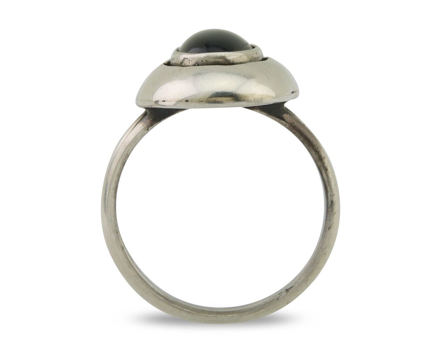 Navajo Handmade Ring 925 Silver Black Onyx Artist Signed M Montoya C.80's