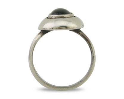 Navajo Handmade Ring 925 Silver Black Onyx Artist Signed M Montoya C.80's