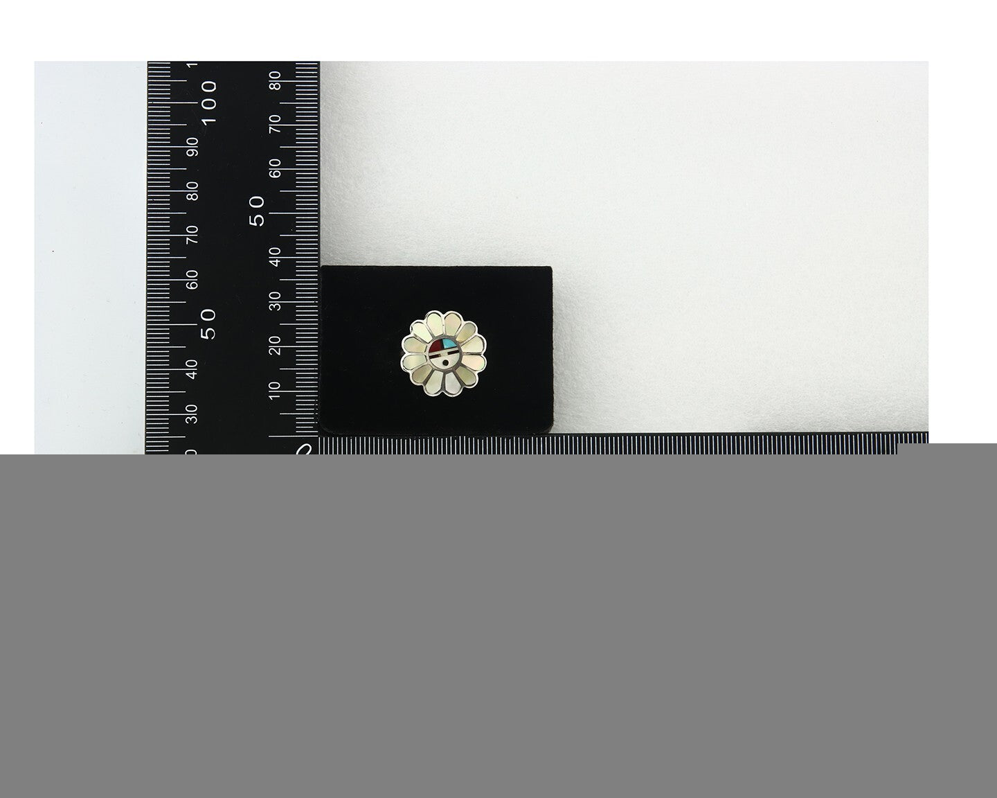 Vintage Zuni Ring 925 Sterling Silver Natural Gemstone Size 6.75