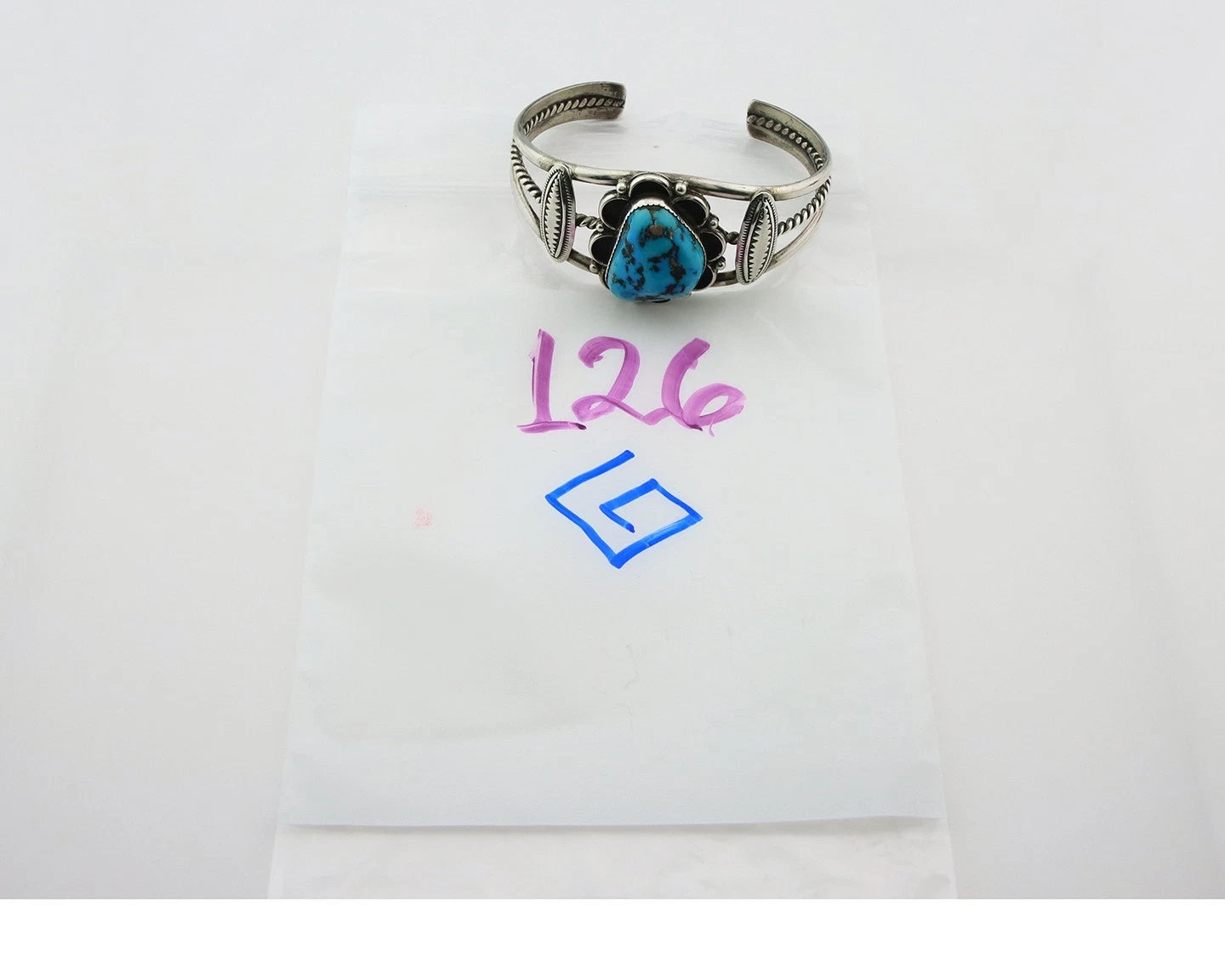 Navajo Cuff Bracelet 925 Sterling Silver Handmade Vintage Signed DK