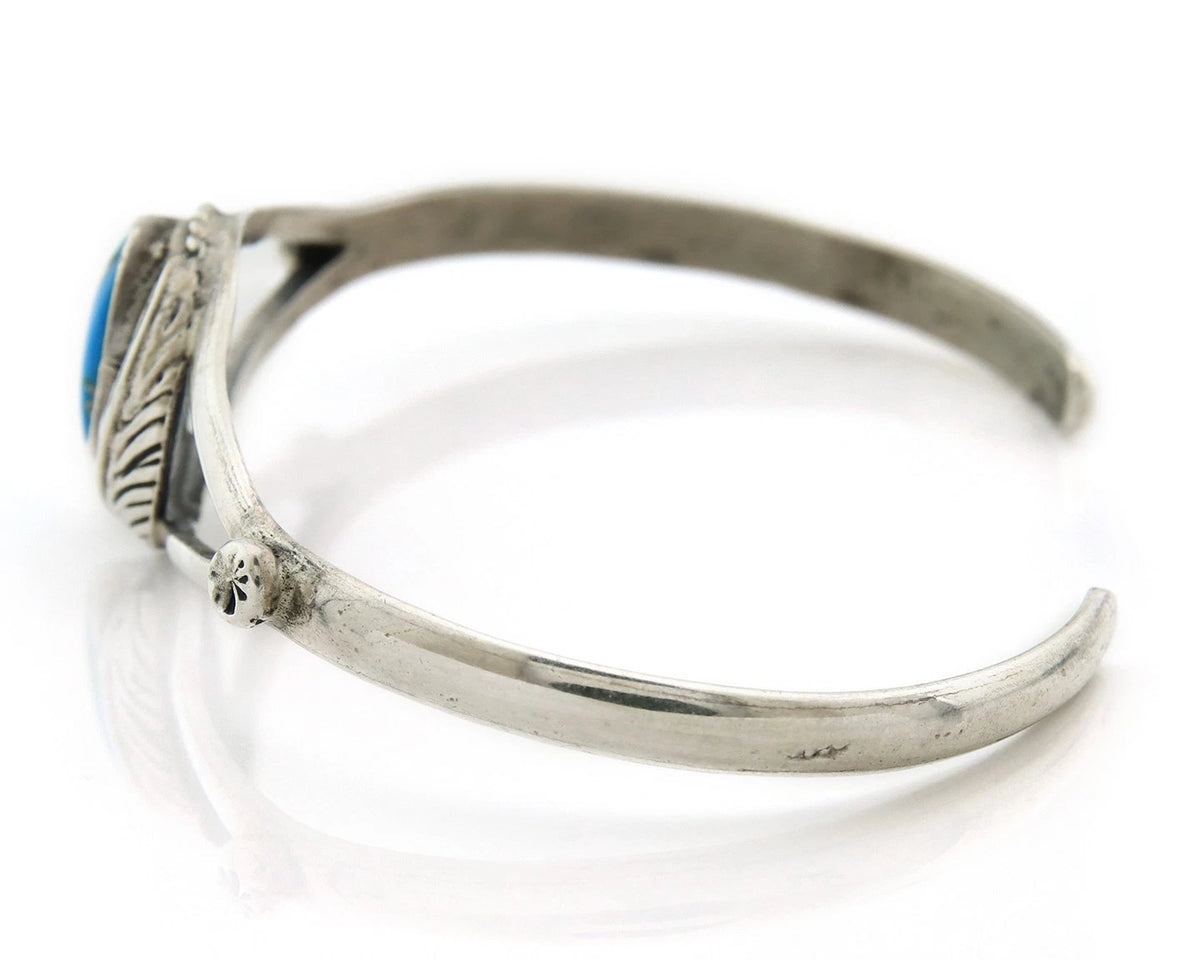 Navajo Cuff Bracelet 925 Sterling Silver Turquoise Vintage Handmade
