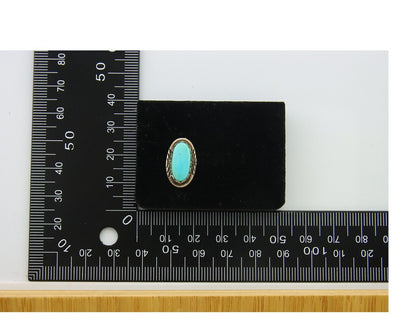 Navajo Earrings 925 Silver Natural Turquoise Native Artist C.80's