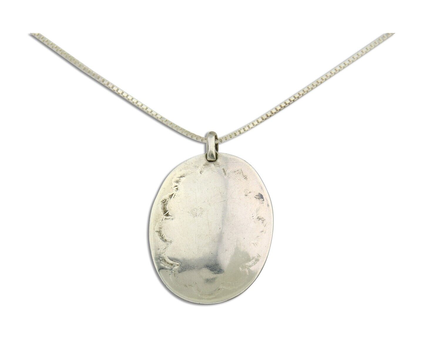 Navajo Necklace 925 Silver Spiderweb Turquoise Native American Artist C.80's