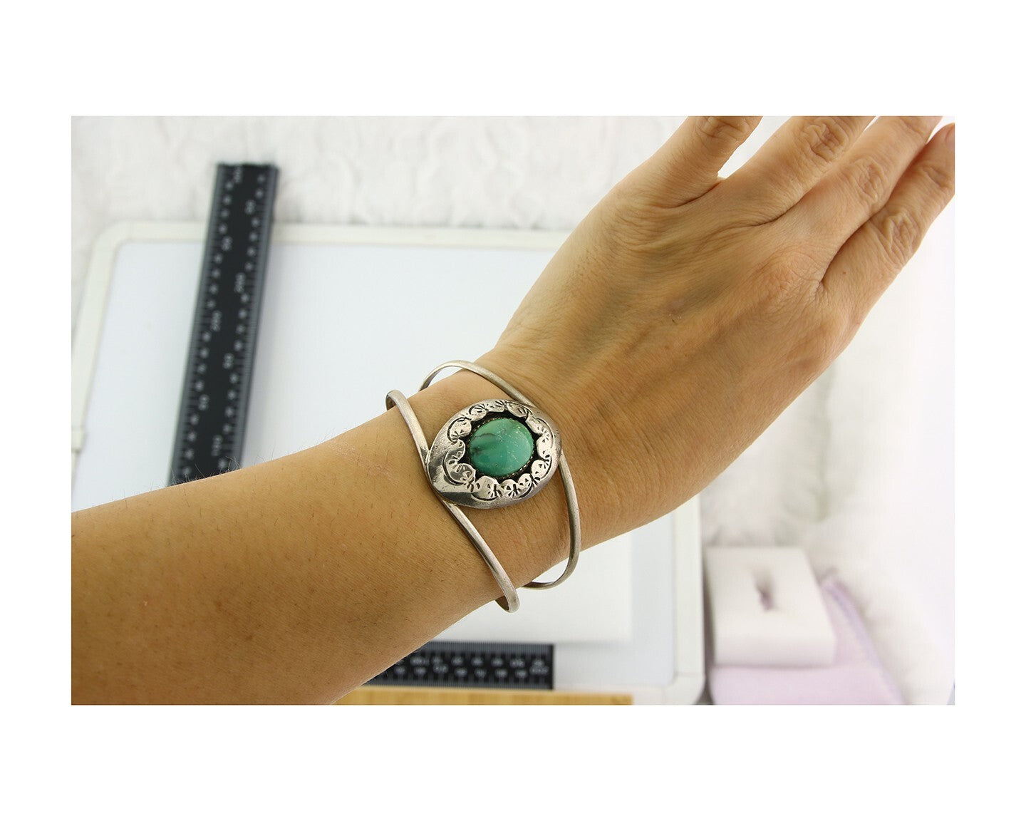 Vintage Navajo Bracelet 925 Silver Turquoise Handmade Authentic Native American
