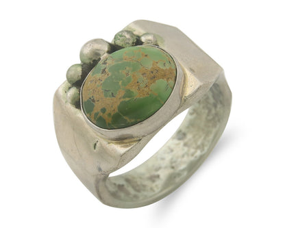 Vintage Navajo Ring 925 Sterling Authentic Turquoise Signed Sammy Begay Size 16