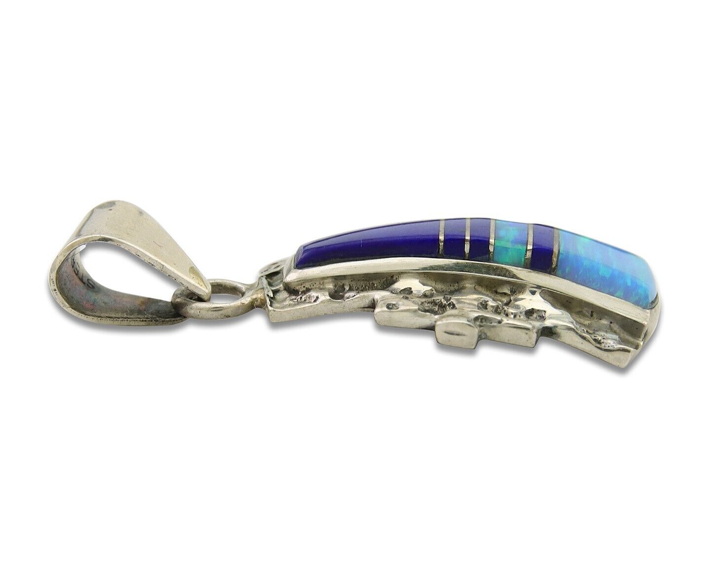 Navajo Pendant 925 Silver Natural Gemstone Handmade Native