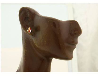 Navajo Earrings 925 Silver Natural Gemstone Native American Artist C.80's