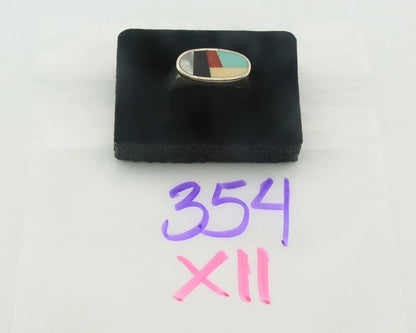Men Navajo Ring Sterling Silver Natural Gemstone Size 12.5