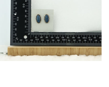 Navajo Dangle Earrings Sterling Silver Lapis Vintage Authentic