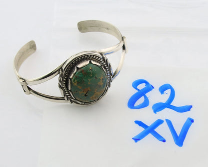 Navajo Bracelet Sterling Silver Turquoise Vintage Native Artist Signed Sunrise