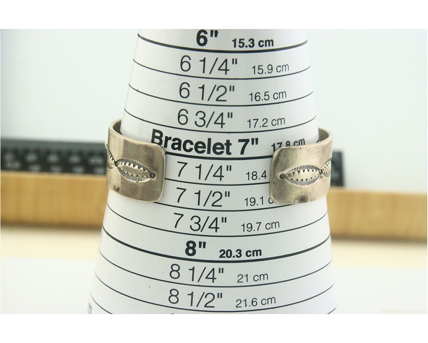 Men Navajo Bracelet 925 Silver Turquoise Cuff Signed ROIE JAQUE C.80's