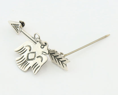 Navajo Pin Sterling Silver Thunderbird Arrow Artist Native American Artist