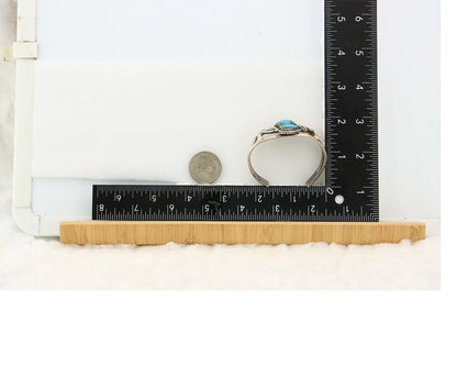 Navajo Cuff Bracelet Sterling Silver Natural Turquoise Native Vintage