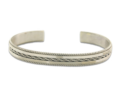 Vintage Navajo Bracelet 925 Silver Handmade Authentic Traditional Signed TAHE