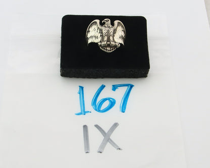 Navajo Eagle Ring Sterling Silver Traditional Authentic Size 10.25