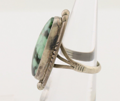 Navajo Ring 925 Silver Royston Turquoise Artist Signed Big T C.80's