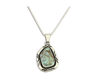 Navajo Necklace 925 Silver Spiderweb Turquoise Signed C Montoya C.80's
