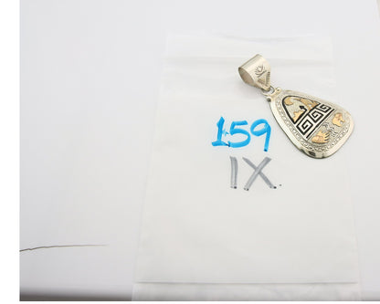 Navajo Kokopelli Pendant Sterling Silver & Gold Authentic Traditional Signed A