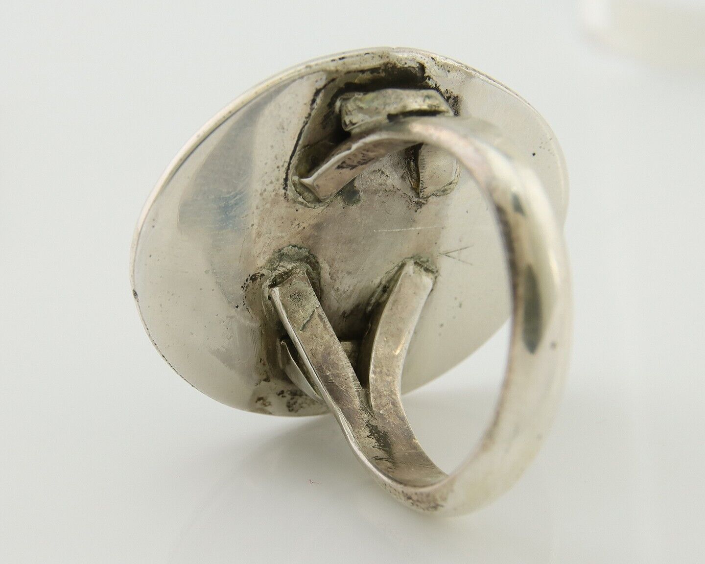 Navajo Handmade Ring 925 Silver Nevada Turquoise Native Artist C.80's