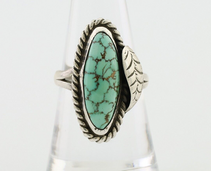 Navajo Handmade Ring 925 Silver Natural Turquoise Artist Signed GC01 C.80's