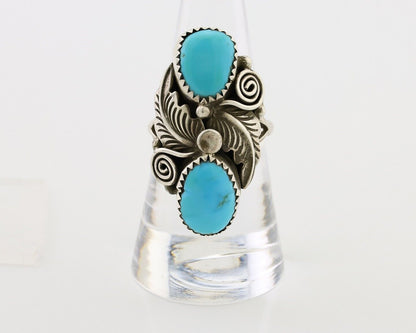 Navajo Ring 925 Silver Natural Blue Turquoise Native American C.80's