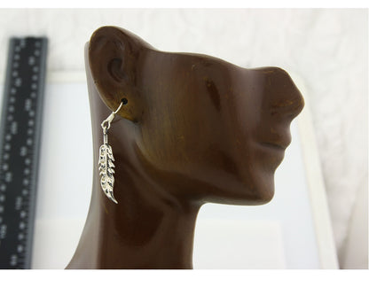 Navajo Feather Earrings Sterling Silver Dangle Vintage Authentic Signed Masha