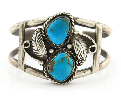 Navajo Cuff Bracelet Sterling Silver Natural Turquoise Native Vintage