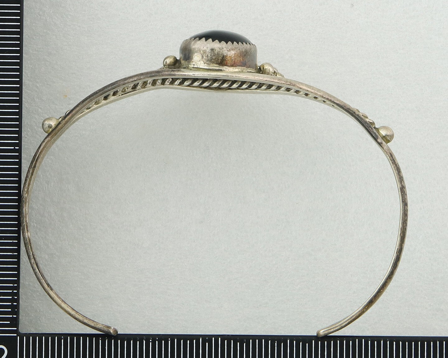 Vintage Navajo Bracelet 925 Silver Onyx Traditional Handmade Native American