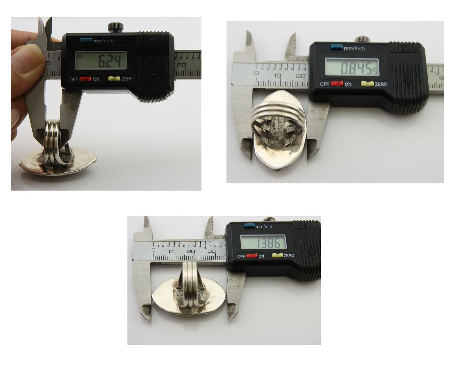 Navajo Ring 925 Silver Black Onyx Artist Signed V & N Edsitty C.80's