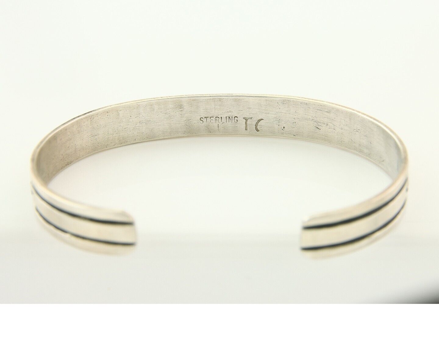 Navajo Bracelet Gold & 925 Silver Handmade 8.3 mm Wide Signed Thomas Singer C80s