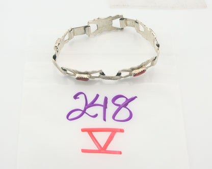 Vintage Navajo Bracelet 925 Silver Handmade Authentic Traditional Signed DM