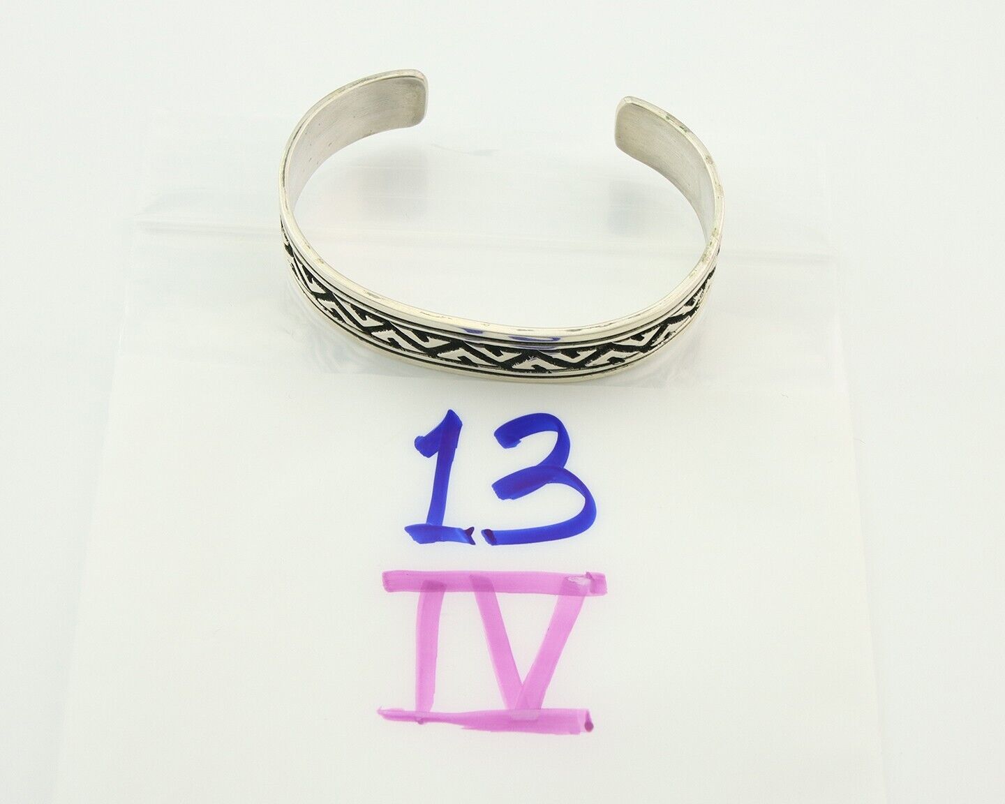 Navajo Bracelet 925 Silver Artist Signed Thomas Singer Cuff Made in the 1980's