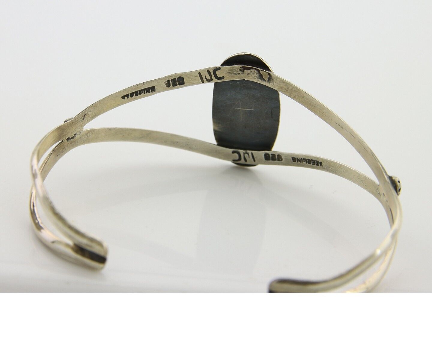 Navajo Cuff Bracelet 925 Silver Turquoise Cuff Artist Signed IJC C.80's