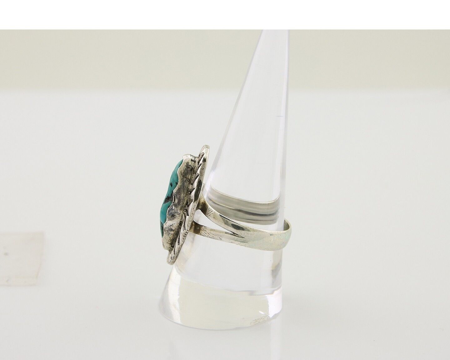 Navajo Handmade Ring 925 Silver Turquoise Native American Artist C.80's