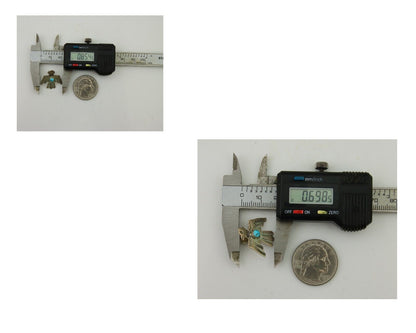 Navajo Thunderbird Earrings 925 Silver Natural Turquoise Native Artist C.80's