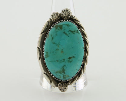 Navajo Ring 925 Silver Blue Turquoise Native American Artist C.80's