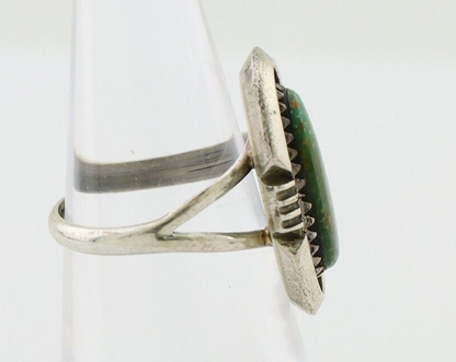 Navajo Ring 925 Silver Natural Turquoise Native American Artist C.80's