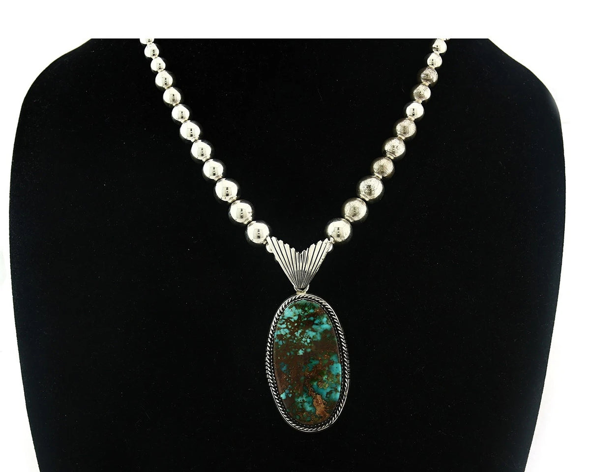 Navajo Necklace Earring Set Natural Turquoise Vintage Native American Artist C80