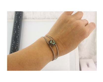 Vintage Navajo Bracelet 925 Silver Turquoise Traditional Handmade Authentic